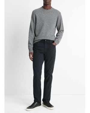 Vince Dylan Slim 5-Pocket Peached Stretch-Cotton Pant - Gray