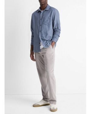 Vince Double Face Long Sleeve, Blue, Size Xxl