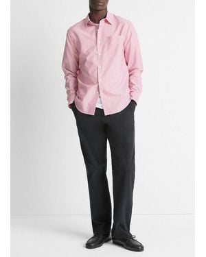 Vince Playa Cotton Poplin Stripe Shirt - Pink