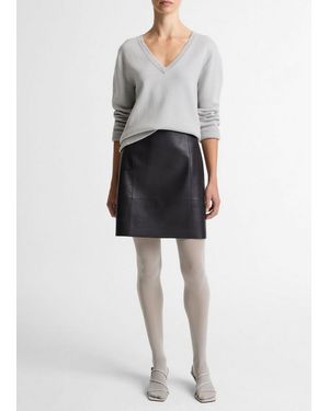 Vince Bonded Leather Mid-Rise Skirt - Multicolour