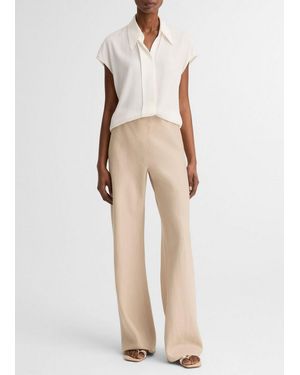 Vince Colette High-Rise Italian Linen Bias Pant - Natural