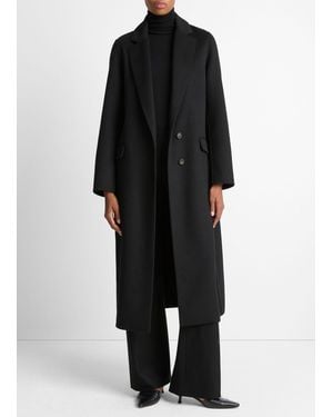 Vince Wool-Blend Single-Breasted Coat - Black
