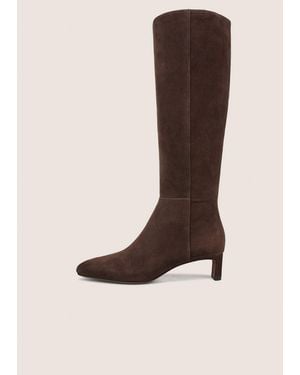 Vince Lilith Suede Wide-Calf Knee Boot - Brown