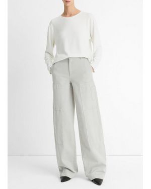 Vince Cotton Twill Utility Pant - White