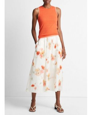 Vince Poppy Blur Skirt - White