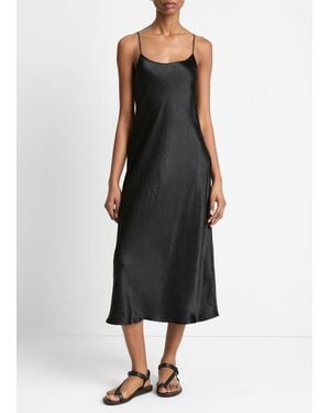 vince cap sleeve satin dress Vince - Harbor Satin Bias Cap Sleeve Dress