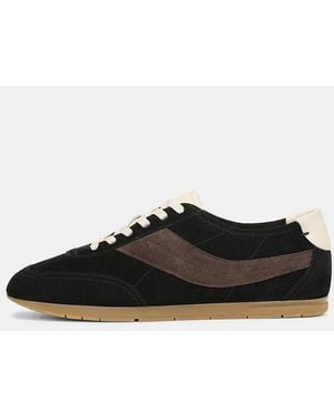 Vince La Suede & Leather Slip-On Runner Trainer - Black