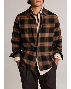 Vince Amargosa Plaid Garage Shirt - Brown