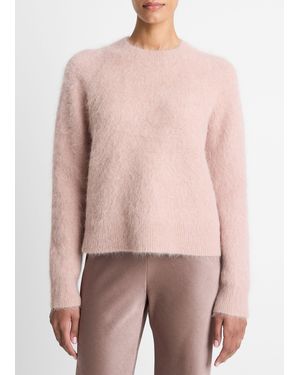 Vince Brushed Alpaca-Blend Crew Neck Jumper - Pink