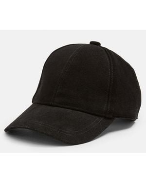 Vince Suede Baseball Cap - Black