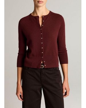 Vince Metal-Button Wool & Cashmere-Blend Cardigan - Red