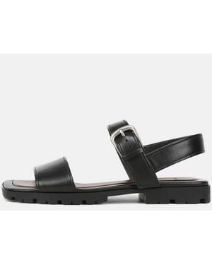 Vince Vega Leather Lug-Sole Sandal - White