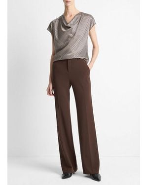 Vince Mid-Rise Tailored Flare Pant - Brown