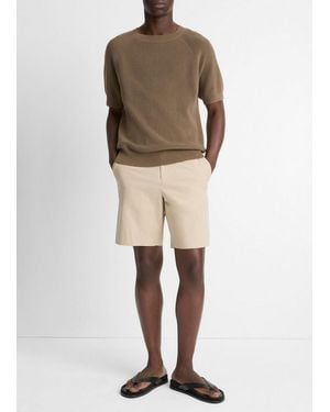 Vince Italian Cotton Extended-Tab Short - Natural