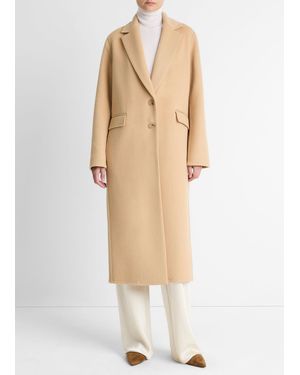 Vince Wool-Blend Single-Breasted Coat - White