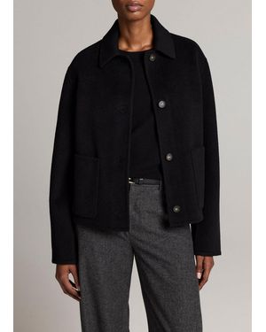 Vince Wool-Cashmere Short Jacket - Black