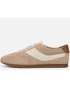 Vince La Calf Hair Slip-On Runner Trainer - White