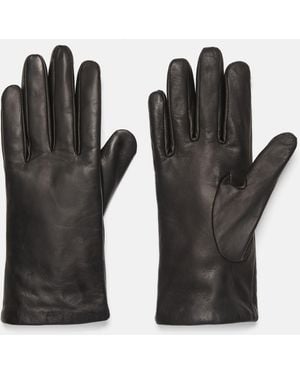 Vince Cashmere-Lined Short Leather Glove - Black