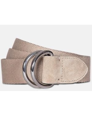 Vince 30Mm Webbing D-Ring Belt - Natural