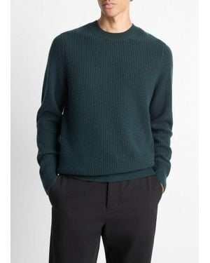 Vince Shaker Wool-Cashmere Sweater - Blue