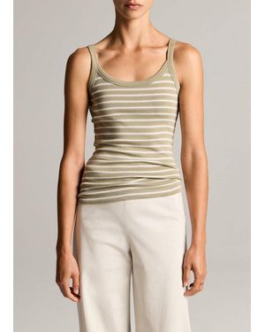 Vince Striped Pima Cotton-Blend Camisole - Multicolor