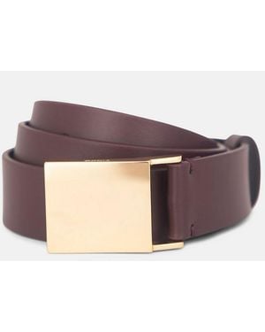 Vince 30Mm Plaque Leather Belt - Multicolor