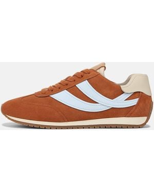 Vince Oasis Suede & Leather Runner Trainer - Brown
