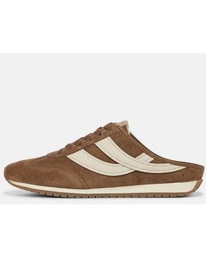 Vince Oasis Suede & Leather Runner Mule - White