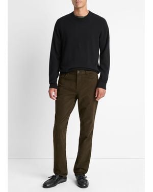 Vince Dylan Slim 5-Pocket Peached Stretch-Cotton Pant - Black