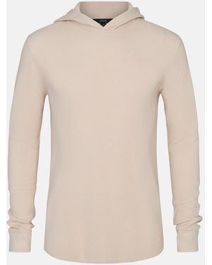 Vince Cotton Thermal Hoodie - Natural
