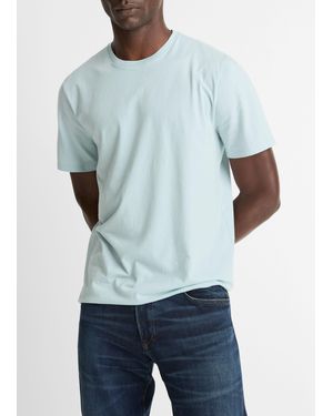Vince Pima Cotton Crew Neck T-Shirt - Blue