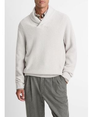 Vince Shaker Stitch Wool & Cashmere Jumper - Grey