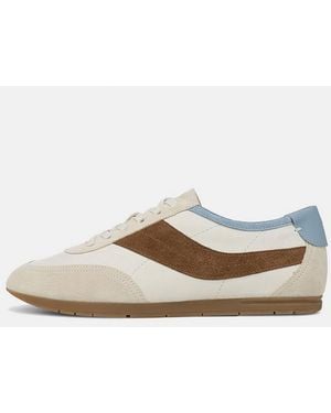Vince La Leather & Suede Slip-On Runner Trainer - White
