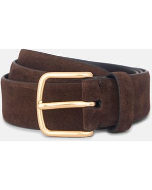 Vince 32Mm Suede Belt - Brown