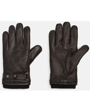 Vince Leather Wrist-Strap Glove - Black