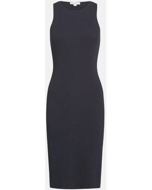 Vince Ribbed Cotton Tank Dress - Blue