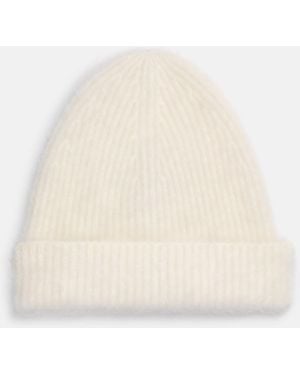 Vince Brushed Cashmere Beanie - White