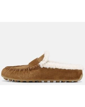 Vince Berkley Shearling Driving Mule - White