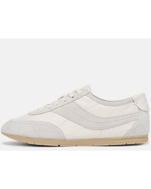 Vince La Leather & Suede Slip-On Runner Sneaker - White