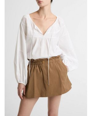Vince Cotton Pull-On Skort - White