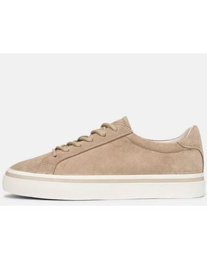 Vince Monterey Suede Trainer - White