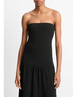 Vince Compact Strapless Top - Black