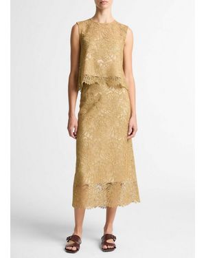 Vince Lace Slip Skirt - Natural