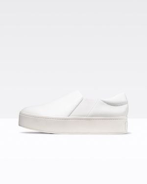 Vince Leather Warren Trainer, White, Size 9