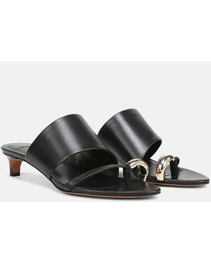 Vince Suzie Leather Heeled Sandal - Black