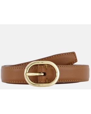 Vince Avery 20Mm Stitched Leather Belt - Brown