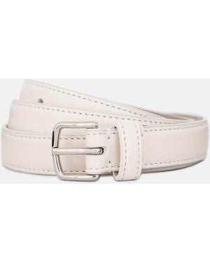 Vince 20Mm Stitched Leather Belt - Natural