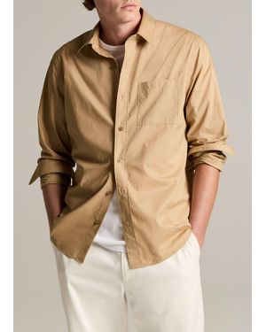 Vince Cotton Poplin Button-Front Shirt - Natural