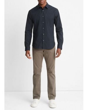 Vince Cotton Long Sleeve Shirt - Blue