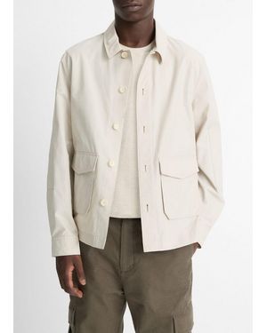 Vince Cotton-Blend Utility Jacket - Natural
